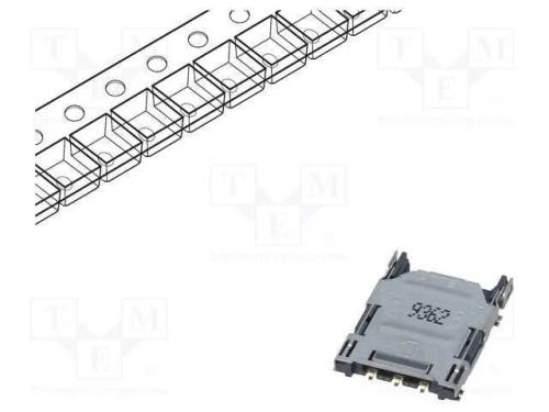 Conector: para cart&otilde;es, Nano SIM, SMT, PIN: 6