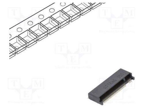 Conector: M.2 (NGFF), horizontais, SMT, gold flas.