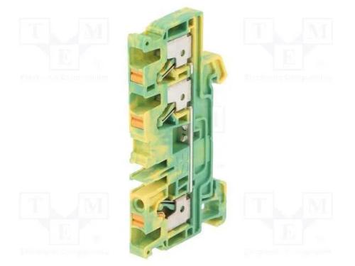 Conector: de carril, 4mm2, faixas: 1, bra&ccedil;adeiras.