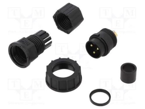 Conector: redondos, ficha, Tamanho D, macho, PIN:.