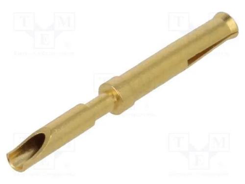 Contacto, F&ecirc;mea, Liga em Cobre, Dourado, 28awg&divide;24awg, Solda, 3a
