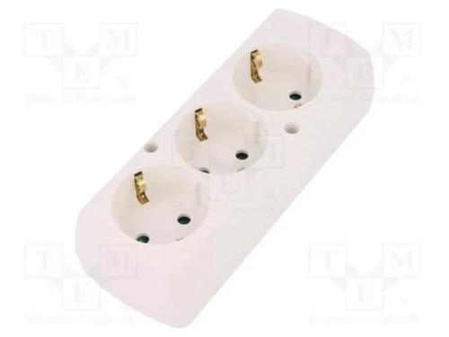 Conector: de Alimenta&ccedil;&atilde;o, F&ecirc;mea, Multiplicador, 2p+Pe, 250vac, 16a