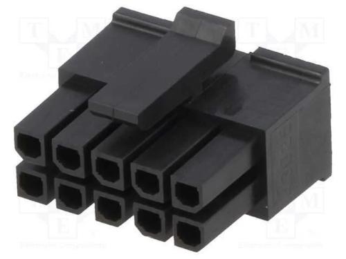 Ficha, Fio-Placa, F&ecirc;mea, Micro-Fit 3.0, 3mm, Pin: 10, Sem Contactos