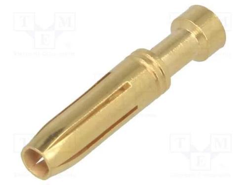 Contacto, f&ecirc;mea, liga em cobre, dourado, 1,5mm2, .