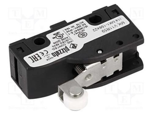 Microinterruptor Snap Action, com Alavanca (Com Rolo), Spdt