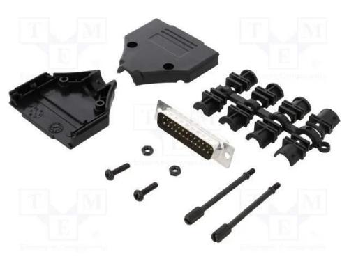 D-Sub, PIN: 25, ficha, macho, simples, solda, com.