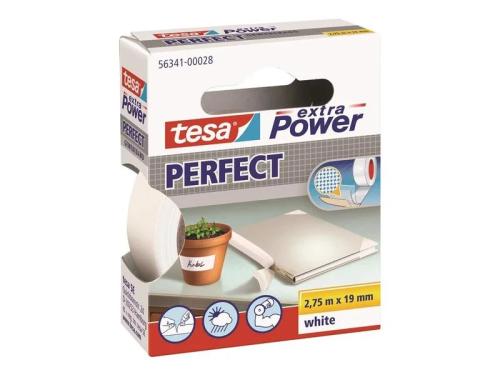 Tesa Extra Power Perfect Gewebeband 2,75m 19mm Wei&szlig;