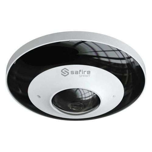 Safire Smart - C&acirc;mara Dome Ip Fisheye Gama I1 - Resolu&ccedil;&atilde;o 6 Megapixel (2160x2160) - Lente 1.1 Mm, Gr