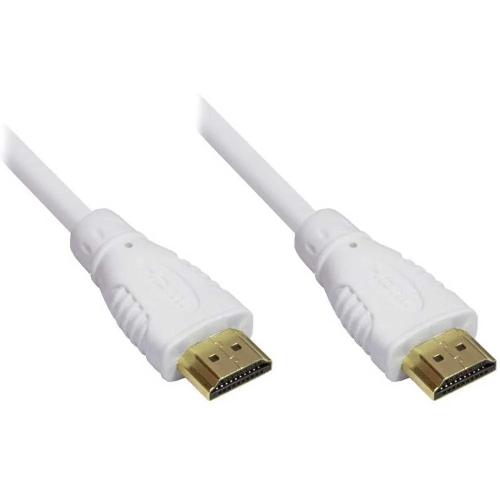Techly Hdmi High Speed Kabel Mit Ethernet, M/M, 0.5m, Wei&szlig;