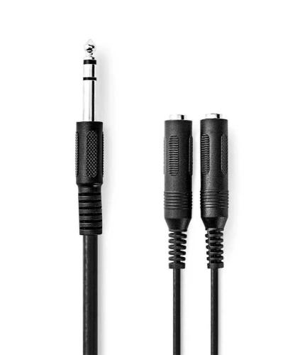Cable de Audio Est&eacute;reo  6,35 Mm Macho  2x 6.35 Mm.