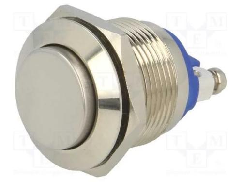 Interruptor: Antivandalismo, Pos: 2, Spst-No, 2a/36vdc, Ip65, 19mm
