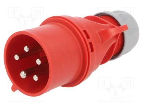 Conector: de Alimenta&ccedil;&atilde;o Ac 3 Fases, Ficha, Macho, 32a, 400vac