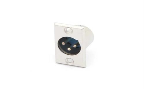 Ficha Xlr Macho 3p - N&iacute;quel - Chassis