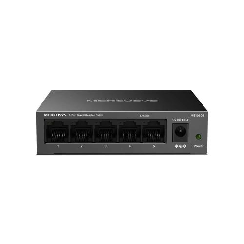 Switch 5 Portas Gigabit Ethernet 10/100/1000 Preto - Mercusys