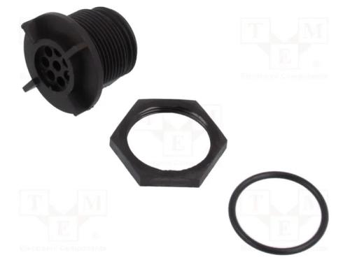 Conector: redondos, tomada, f&ecirc;mea, PIN: 8, sem co.