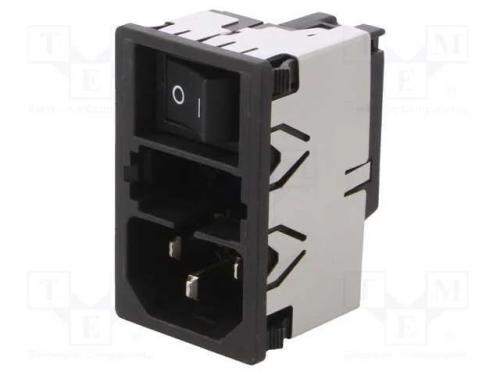 Conector: de alimenta&ccedil;&atilde;o, tomada, macho, 10A, 250.