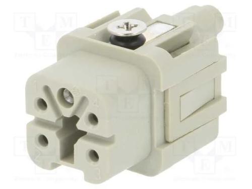 Conector: HDC, inserto de contatos, f&ecirc;mea, HDC, P.