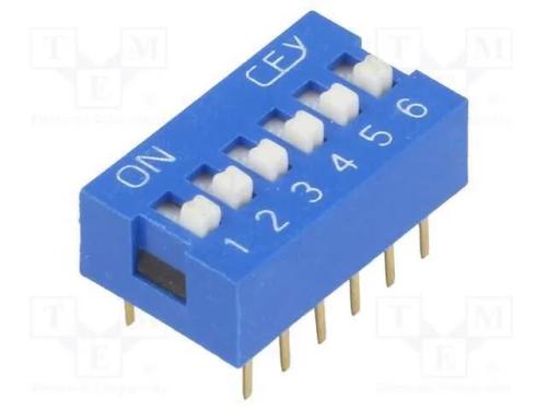 Interruptor: Dip-Switch, Quantidade de Sec&ccedil;&otilde;es: 6, On-Off, Pos: 2