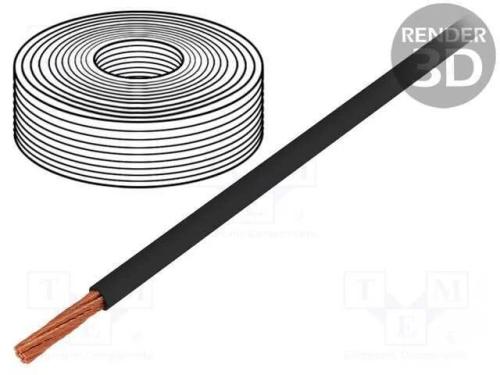 Cabo de Alimenta&ccedil;&atilde;o, Preta, Embalagem: 30m, &Oslash;cab: 5mm, 8awg