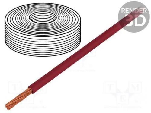Cabo de Alimenta&ccedil;&atilde;o, Vermelho, Embalagem: 30m, &Oslash;cab: 5mm, 8awg