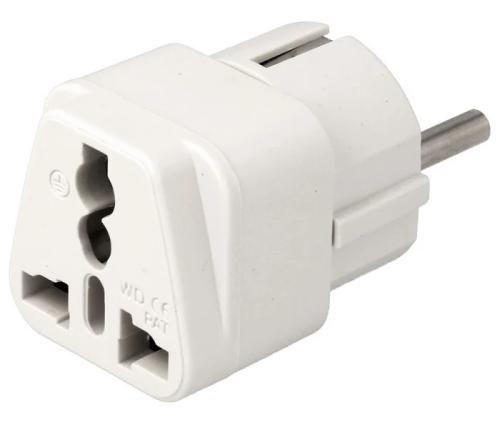 Adaptador de Red Schuko Macho a Hembra Universal