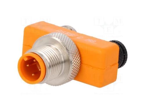 T- Conector, Macho M12,M8 F&ecirc;mea X2, Pin: 3, Ip67, Y