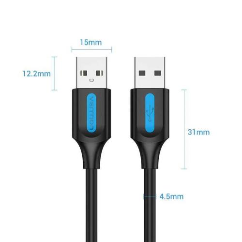 VENTION COJBC CABO USB 0,25 M USB 2.0 USB A PRETO