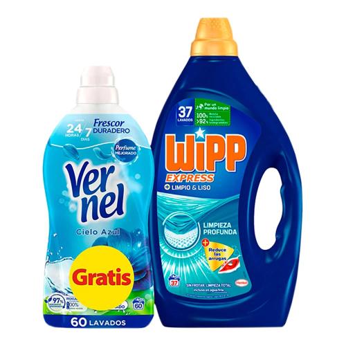 Pack Detergente Wipp Gel Limpo Liso 37 + Vernel 6.