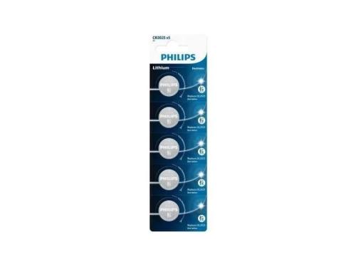 Pack de 5 Pilas de Bot&oacute;n Philips Cr2025p5/01b Lit.