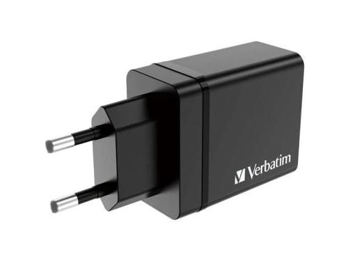 Carregador Usb Verbatim 30 W. 4 Portas Preto