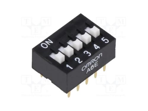 Interruptor: DIP-SWITCH, Quantidade de sec&ccedil;&otilde;es: 5.