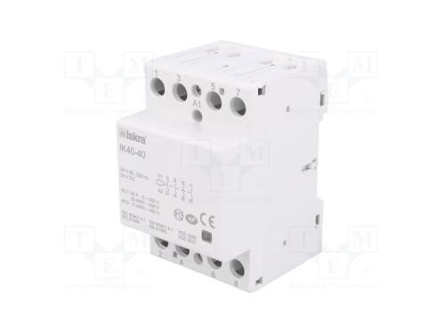 Contator: 4-de polo de instala&ccedil;&atilde;o, 40A, 24VAC,24V.