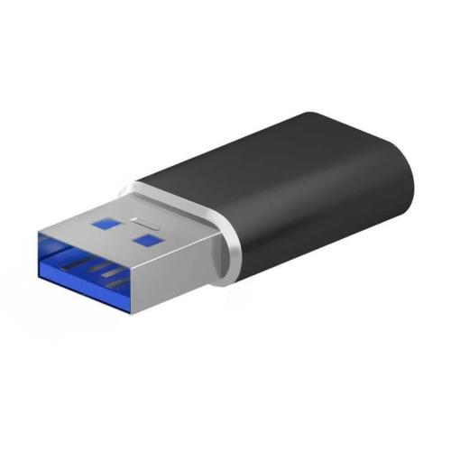 Mini Adaptador Usb-C F&ecirc;mea - Usb 3.2 Gen2 / Usb 2.0 3a Macho Preto - Aisens