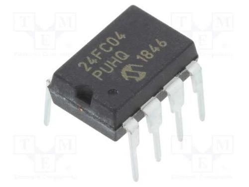 IC: mem&oacute;ria EEPROM, 4kbEEPROM, I2C, 256x8bit x2, .