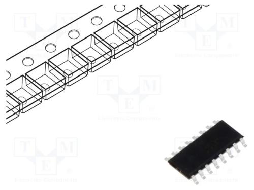 Ic: Digital; Ch: 4; Cmos; Smd; So16; 2&divide;6vdc; Hc; -40&divide;150&deg;c; Rolo,Fita