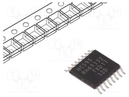 Ic: Digital; 8bit,Registo de Deslocamento,Trinco; Cmos; Smd; Hc