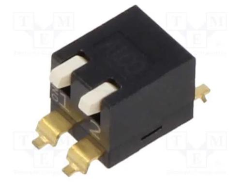 Interruptor: DIP-SWITCH, Quantidade de sec&ccedil;&otilde;es: 2.