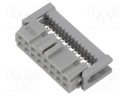 Ficha; Idc; F&ecirc;mea; Pin: 16; Idc; para Fita; 1,27mm; Dourado; 2,5a