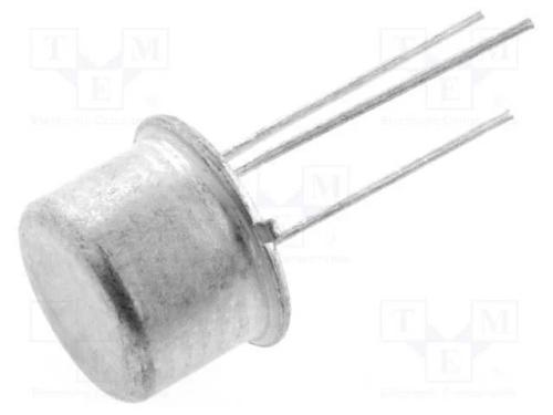 Trans&iacute;stor: NPN, bipolar, 50V, 0,5A, 0,8/3W, TO39.