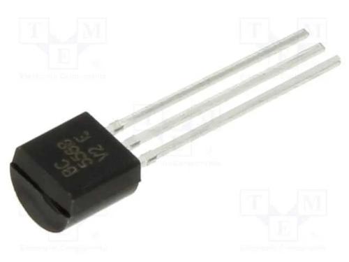 Trans&iacute;stor: PNP, bipolar, 65V, 0,1A, 500mW, TO92