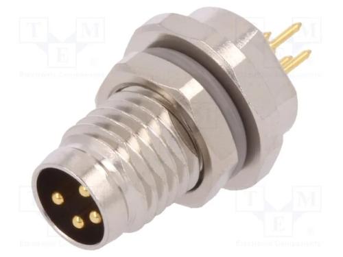 Conector: M8, macho, PIN: 4, n&atilde;o blindados, tomad.