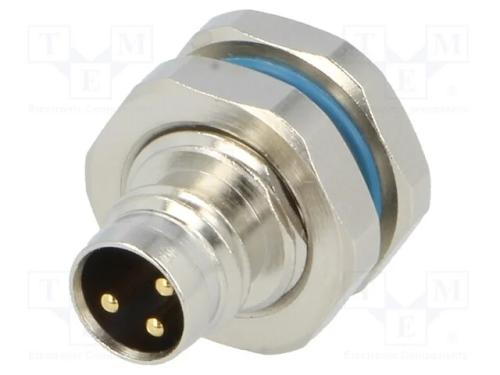 Conector: M8, macho, PIN: 3, para painel,torcidos.