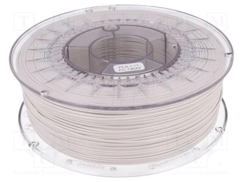 Filamento: PLA, : 1,75mm, cinza de computador, 20.