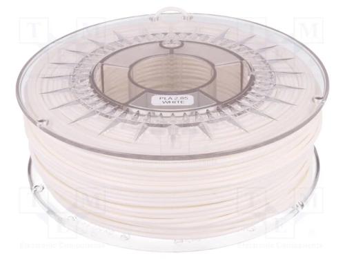 Filamento: PLA, : 2,85mm, branca, 200&divide;235C, 1kg