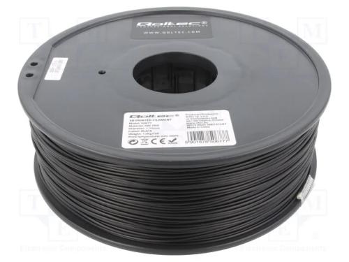 Filamento: ABS PRO, 1,75mm, preta, 220&divide;260C, 1kg