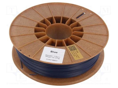 Filamento: ASA, 1,75mm, azul, 220&divide;250C, 700g