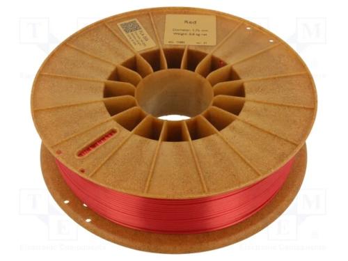 Filamento: PLA SILK, 1,75mm, vermelho, 195&divide;225C, .