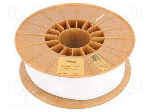 Filamento: PET-G, 1,75mm, branca, 220&divide;250C, 1kg