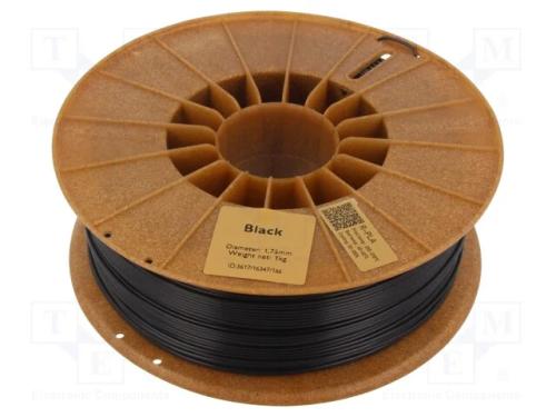 Filamento: R-PLA, 1,75mm, preta, 200&divide;230C, 1kg