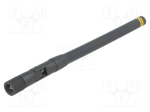 Antena, RF, 1,2dBi, angular,roscados,vertical, 50.